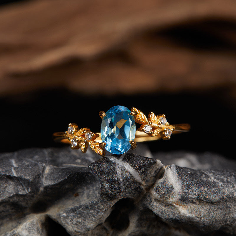 Azure Bloom Ring
